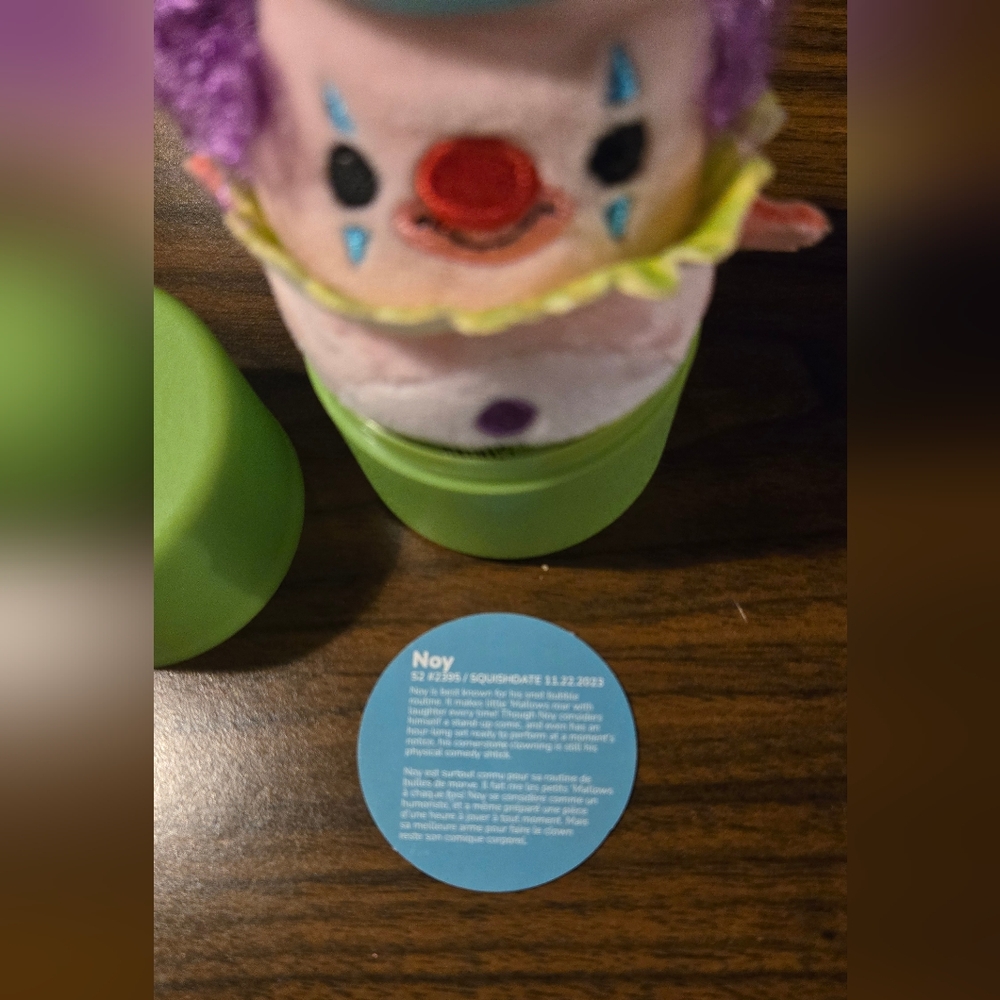 Squishmallows Micromallows Noy the Clown Blobfish Plush - Picture 5 of 8